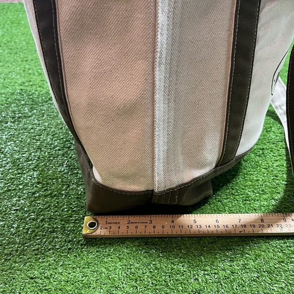 KUHL Canvas Tote Bag MURDOCH'S Large 17" X 13". Olive Drab & Cream NWOT handbag - Picture 7 of 8